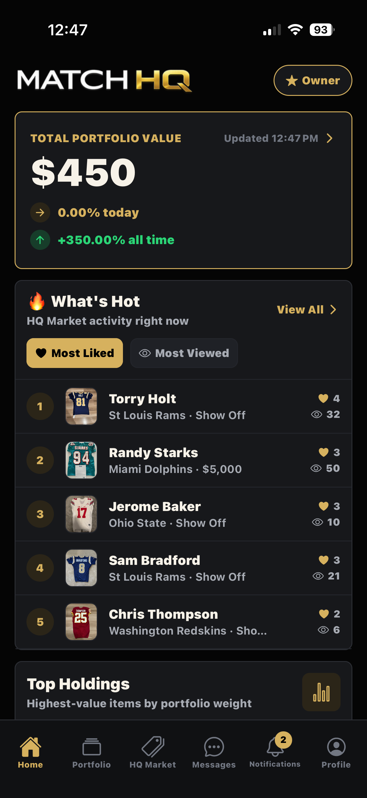MatchHQ app screenshot
